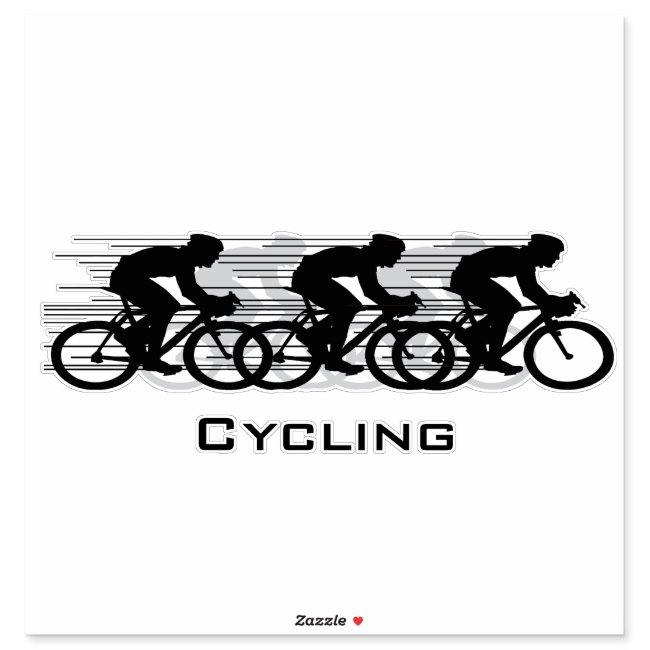 Cycling Design Contour Sticker