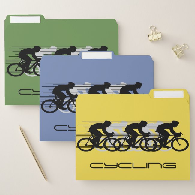 Cycling Design File Folders Set