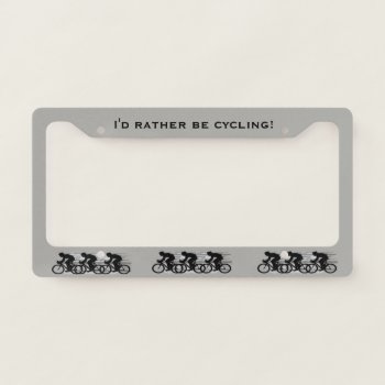 Cycling Design License Plate Frame by SjasisSportsSpace at Zazzle