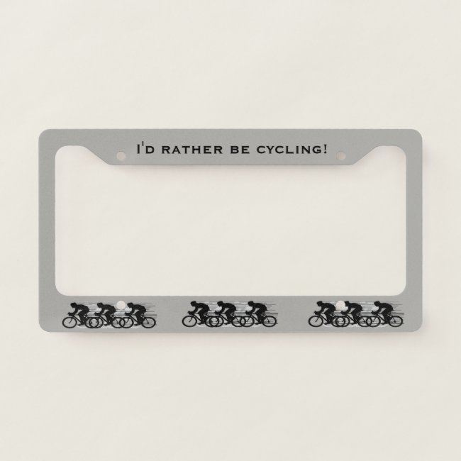 Cycling Design License Plate Frame