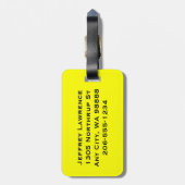 Cycling Design Luggage Tags (Back Vertical)