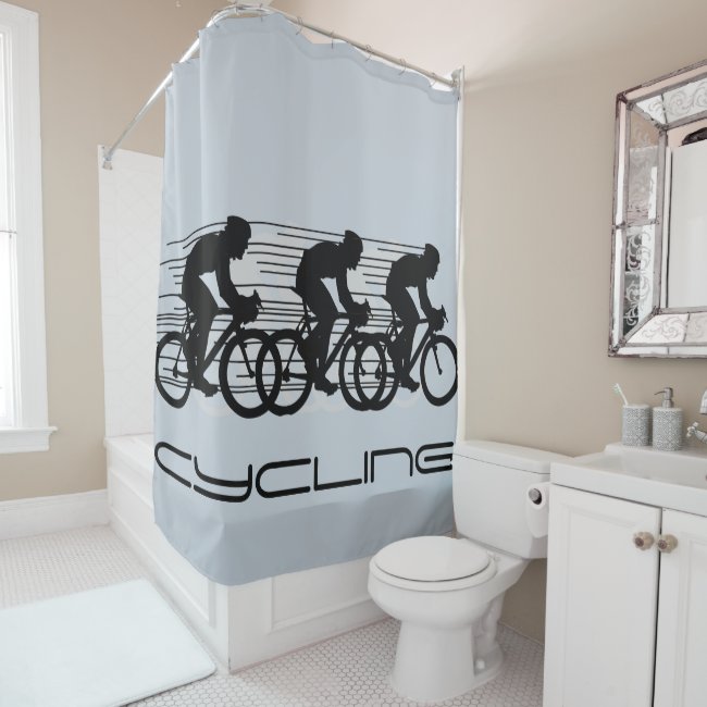 Cycling Design Shower Curtain