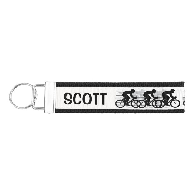 Cycling Design Wrist Key Chain (Keys on Left)