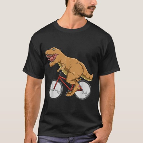 Cycling Dinosaur T_Rex Riding Road Bike MTB Cycloc T_Shirt