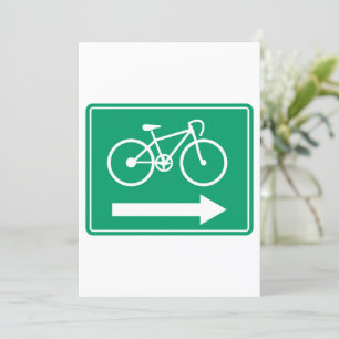 Cycling Directions Arrow Invitation