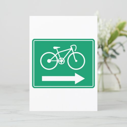 Cycling Directions Arrow Invitation