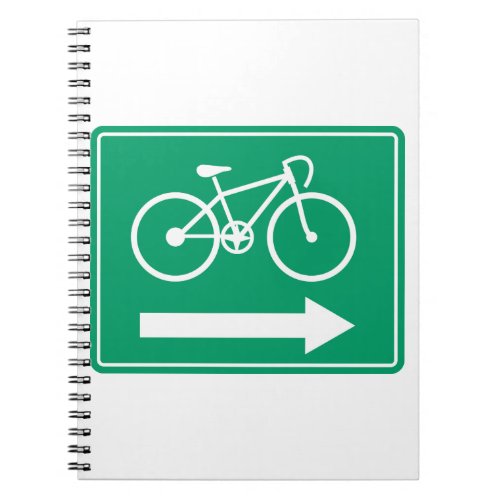 Cycling Directions Arrow Notebook