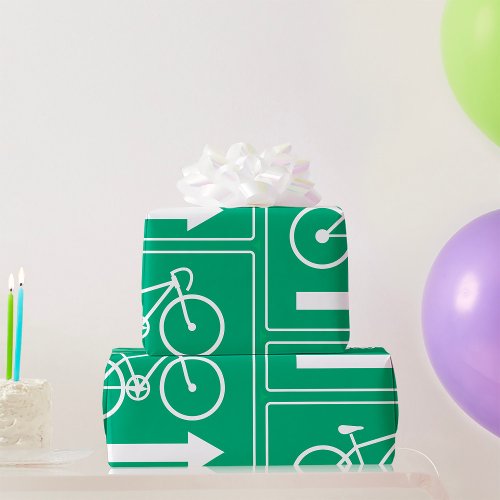 Cycling Directions Arrow Wrapping Paper
