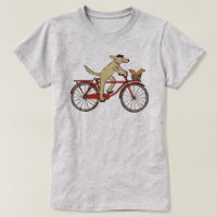 Cycling Dog and Squirrel | Whimsical Animal Art
