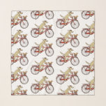 Cycling Dog with Cute Squirrel Friend Patterned Scarf<br><div class="desc">Animal Friends Patterned Scarf. Cute Cartoon Dog Wearing a Beret Pedaling A Red Bicycle. Happy Squirrel is Riding in the Basket. Makes a fun gift for anyone who enjoys whimsical art and illustration. Visit Jenn’s Doodle World for even more charming designs printed on products that make wonderful gifts for every...</div>