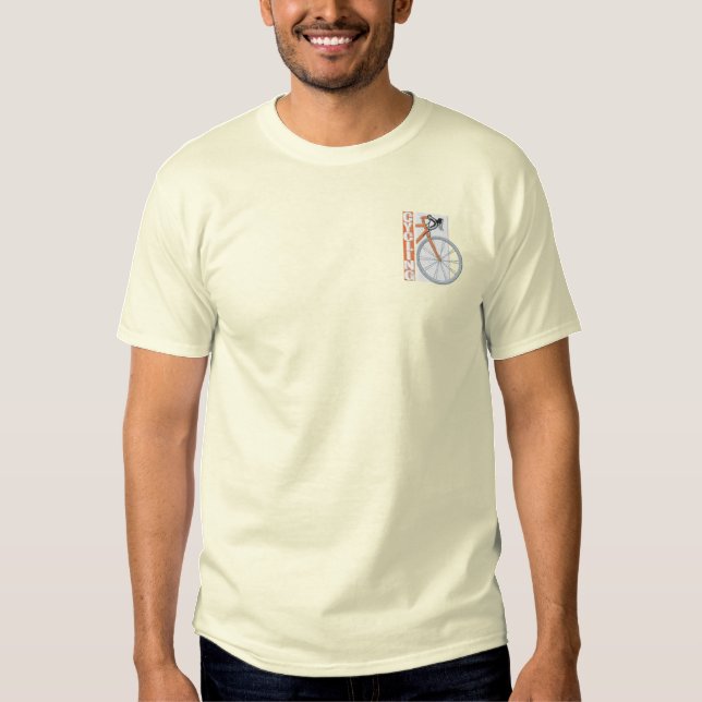 Cycling Embroidered T-Shirt (Front)