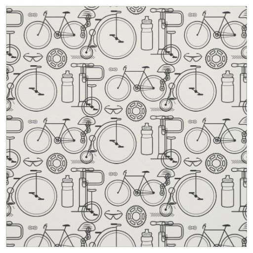 Cycling Essentials Bicycle Print Fabric