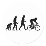 Cycling Evolution Classic Round Sticker