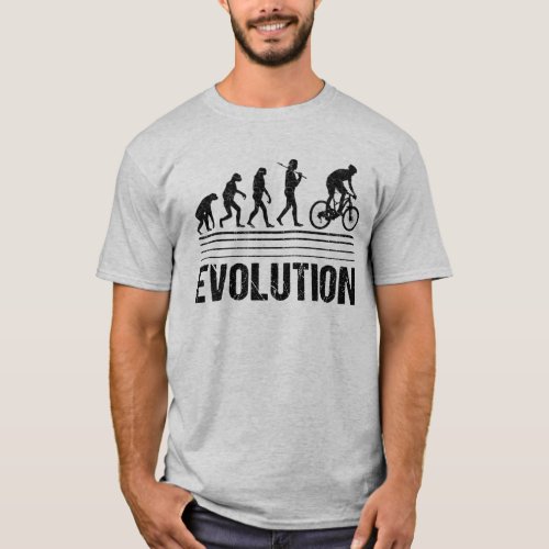 Cycling Evolution _ Vintage Retro T_Shirt