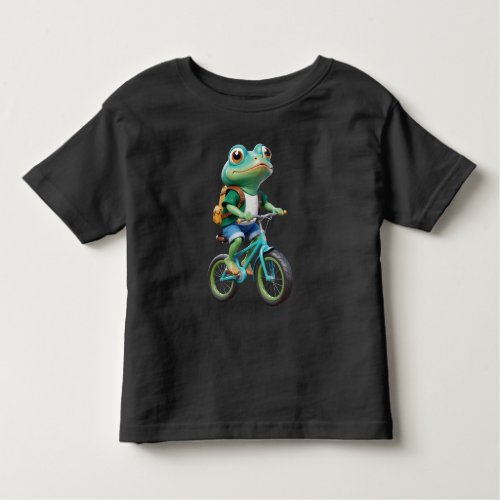 Cycling frog design toddler t_shirt
