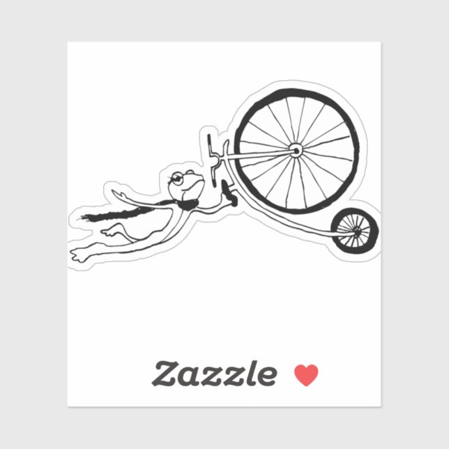 Cycling Frog Sticker (Sheet)