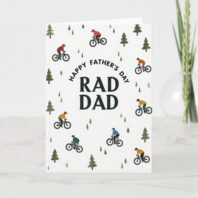 Cycling Fun Fathers Day Tribute Card (Front)