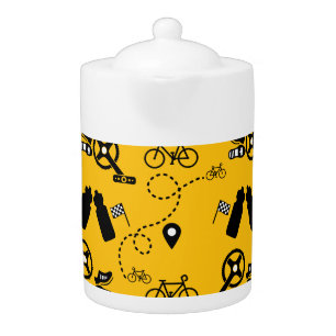 Cycling Gift Print Teapot