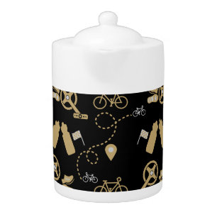 Cycling Gift Print Teapot