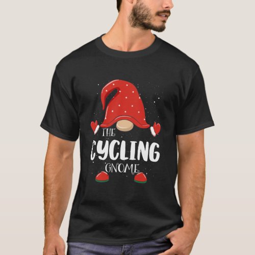 Cycling Gnome Matching Family Group Christmas Paja T_Shirt