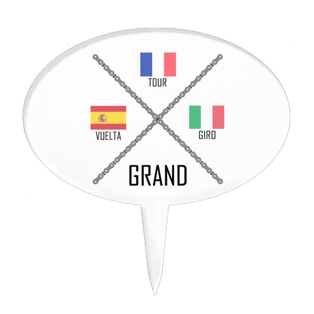Cycling Grand Tours Cake Topper (Front)