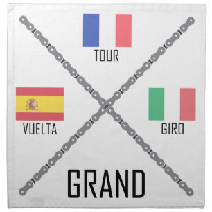 Cycling Grand Tours Cloth Napkin