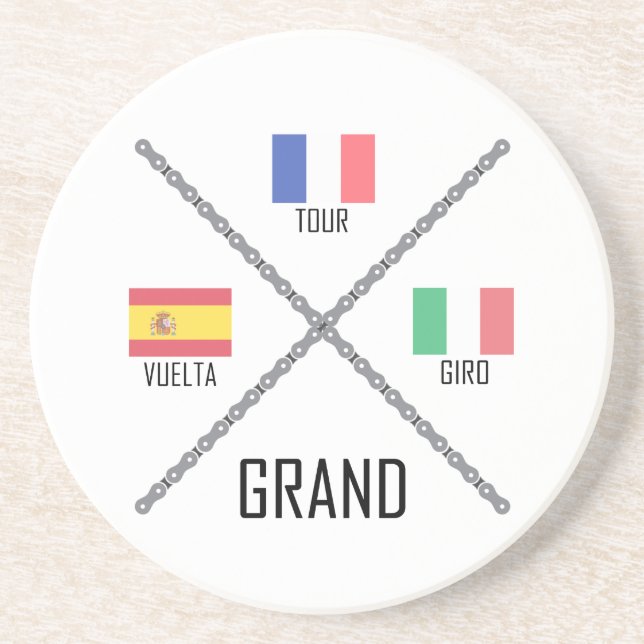 Cycling Grand Tours Drink Coaster (Front)