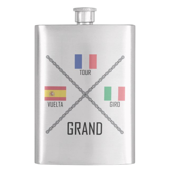 Cycling Grand Tours Flask (Front)