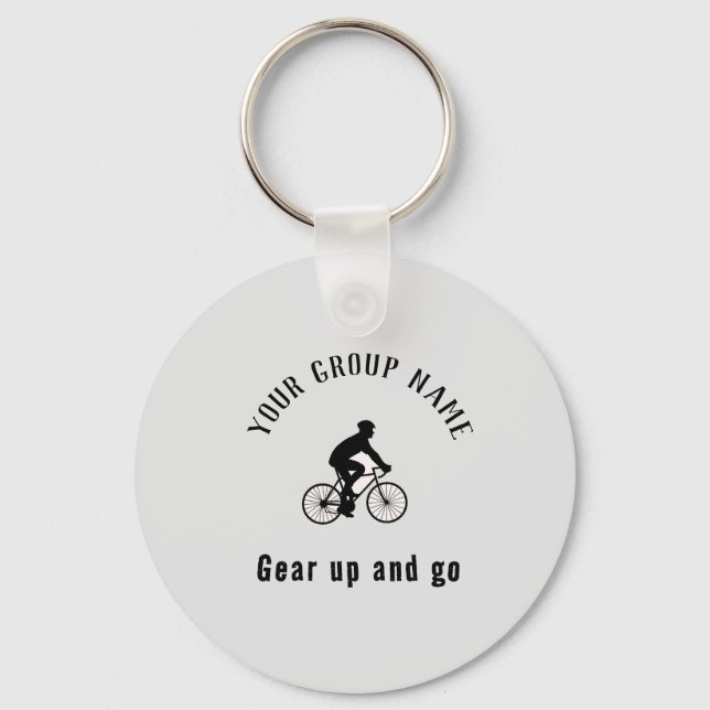 Cycling group custom name keychain (Front)