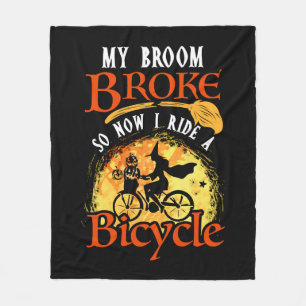 Cycling Halloween Bicycle driver 102 Bicycle Fleece Blanket