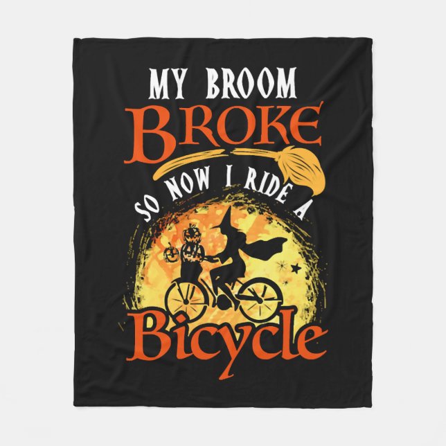 Cycling Halloween Bicycle driver 102 Bicycle Fleece Blanket (Front)