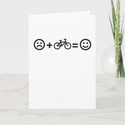Cycling Happiness Bicycle Bike Cyclist Card