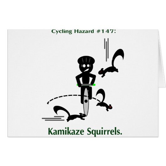 Cycling hazard: kamikaze squirrels cards (Front Horizontal)