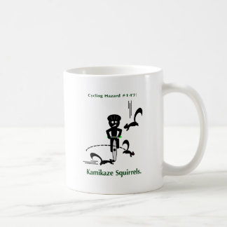 Cycling hazard: kamikaze squirrels coffee mug