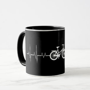 Cycling Heartbeat- Bicycle Love Biking Mug