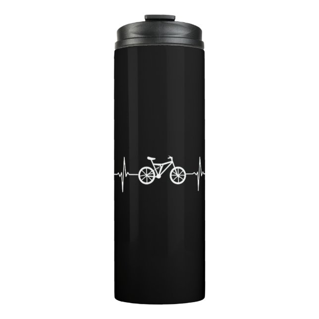 Cycling Heartbeat / Bicycle/ Rider/ Biking Thermal Tumbler (Front)