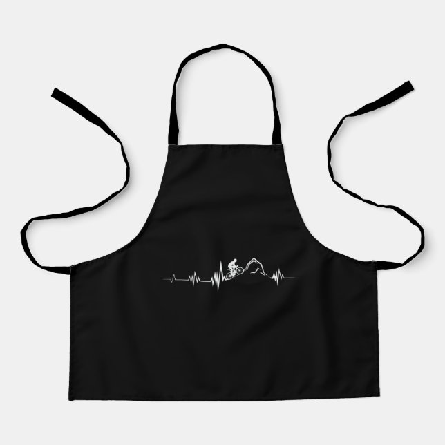 Cycling Heartbeat Racing Bicycle Mountain Bike Apron (Front)