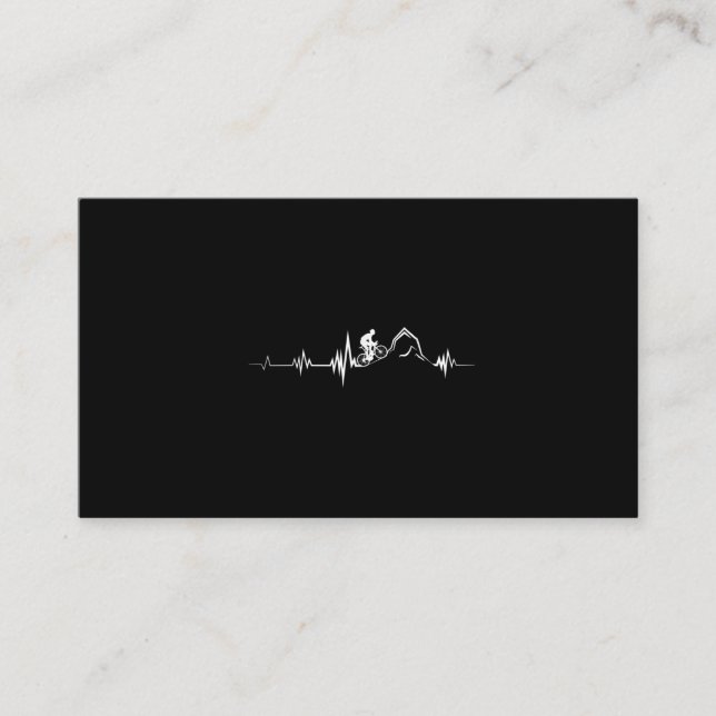 Cycling Heartbeat Racing Bicycle Mountain Bike Business Card (Front)