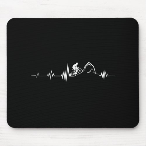 Cycling Heartbeat Racing Bicycle Mountain Bike Mouse Pad