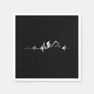 Cycling Heartbeat Racing Bicycle Mountain Bike Napkins