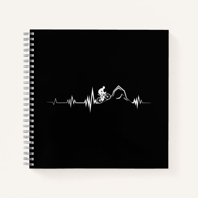 Cycling Heartbeat Racing Bicycle Mountain Bike Notebook (Front)