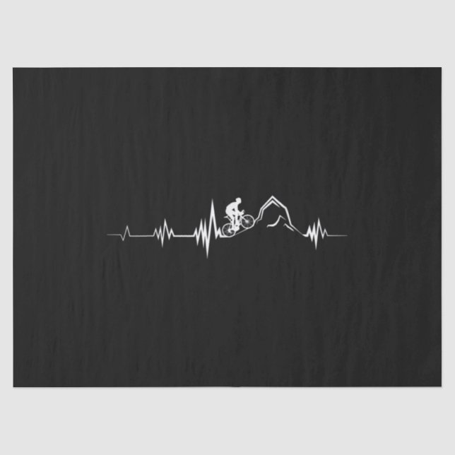 Cycling Heartbeat Racing Bicycle Mountain Bike Tissue Paper (Front)