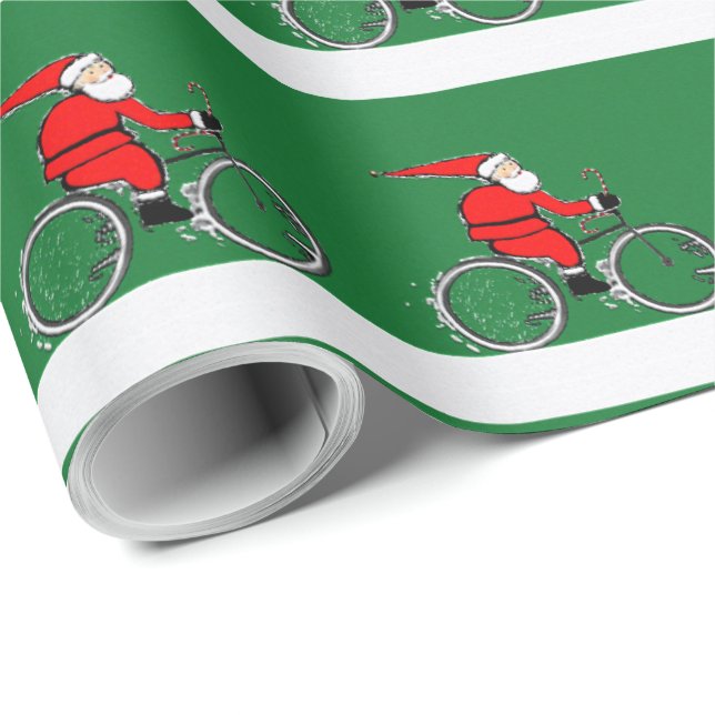 Cycling Holiday Gift Wrapping Paper (Roll Corner)