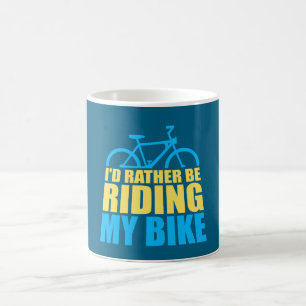 Cycling I'd Rather Be Riding My Bike Color Morph Mug