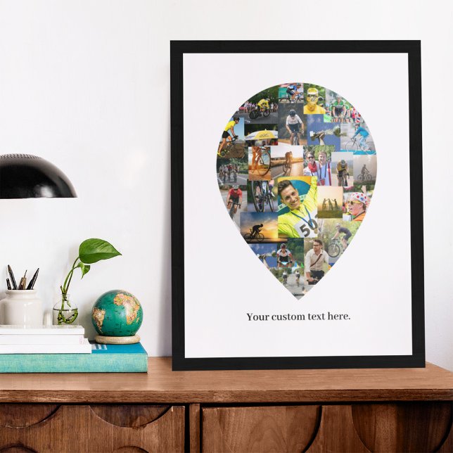 Cycling Images Personalized Cyclist Custom Text Framed Art (Creator Uploaded)