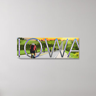 Cycling in Iowa Canvas Art