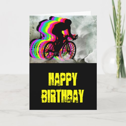 Cycling in the Clouds Card