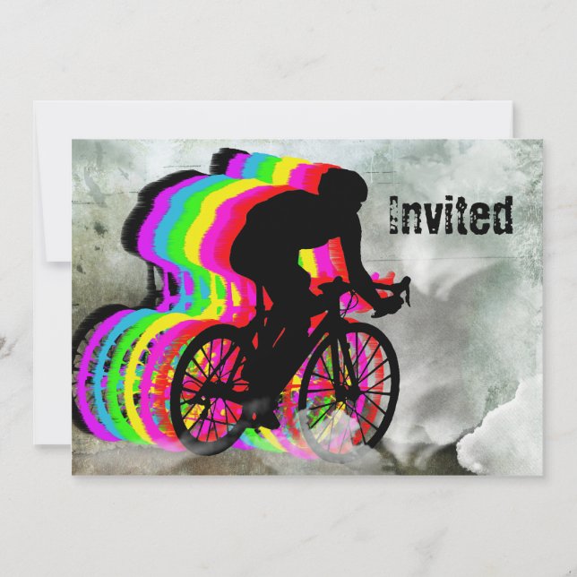 Cycling in the Clouds Invitation (Front)