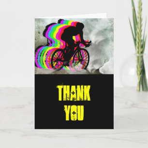 Cycling in the Clouds Thanks Thank You Card