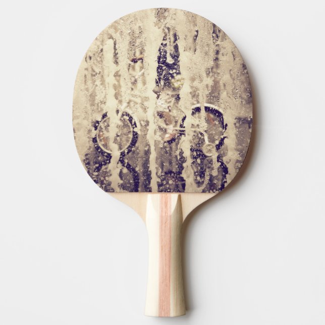 Cycling in the Rain Ping-Pong Paddle (Front)